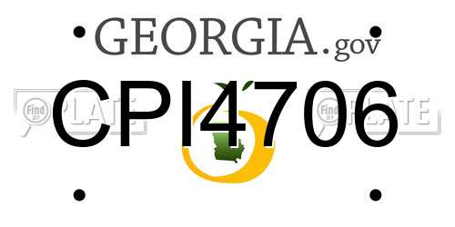 CPI4706 Georgia License Plate