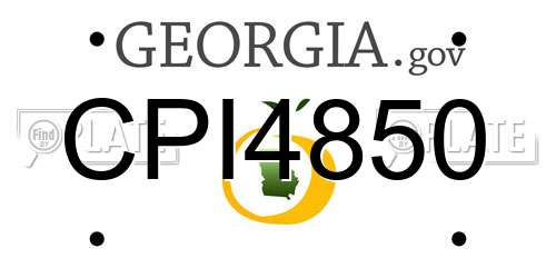 CPI4850 Georgia License Plate