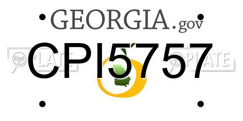 CPI5757 Georgia License Plate