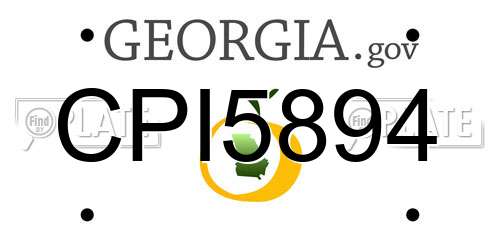 CPI5894 Georgia License Plate