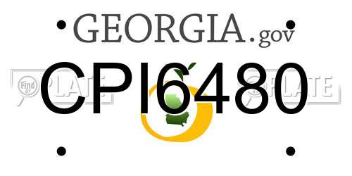 CPI6480 Georgia License Plate
