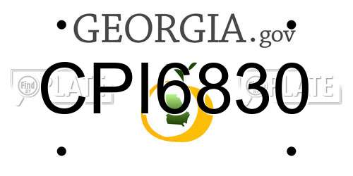 CPI6830 Georgia License Plate