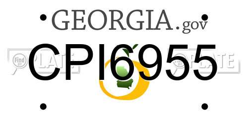 CPI6955 Georgia License Plate