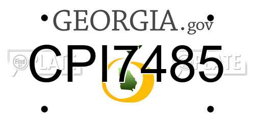 CPI7485 Georgia License Plate