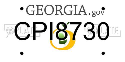 CPI8730 Georgia License Plate