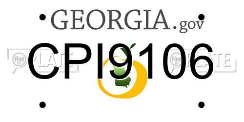 CPI9106 Georgia License Plate