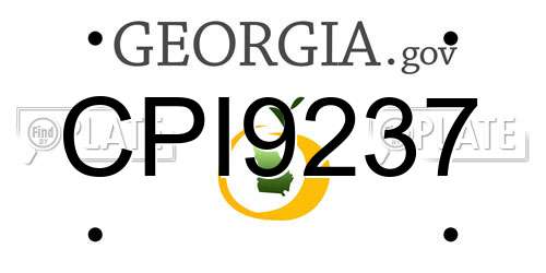 CPI9237 Georgia License Plate