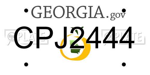 CPJ2444 Georgia License Plate