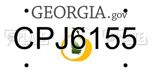 CPJ6155 Georgia License Plate