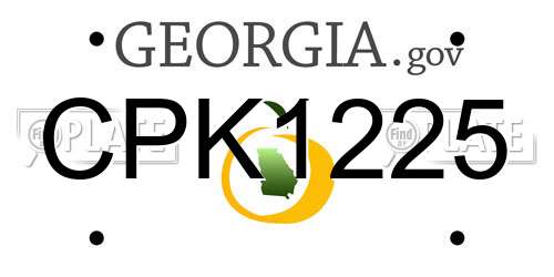 CPK1225 Georgia License Plate