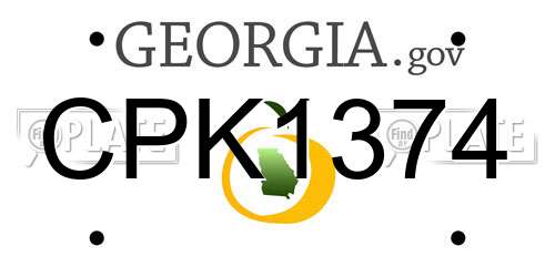 CPK1374 Georgia License Plate