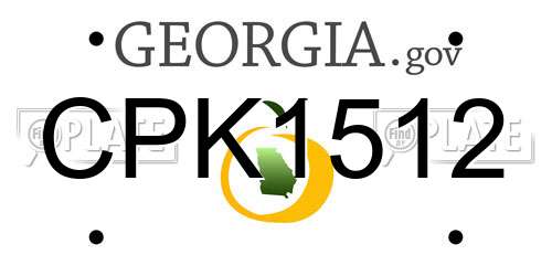 CPK1512 Georgia License Plate