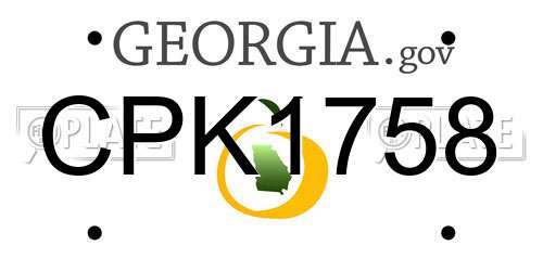CPK1758 Georgia License Plate
