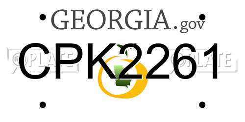 CPK2261 Georgia License Plate
