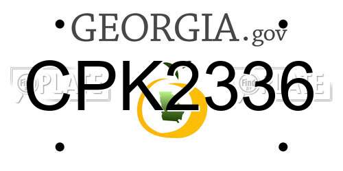CPK2336 Georgia License Plate