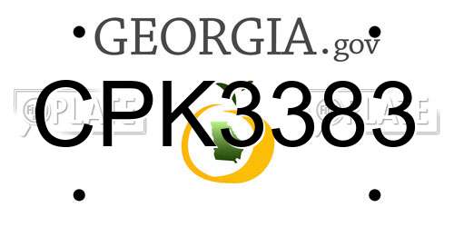 CPK3383 Georgia License Plate