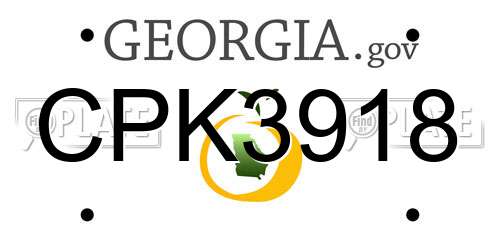 CPK3918 Georgia License Plate