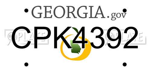 CPK4392 Georgia License Plate