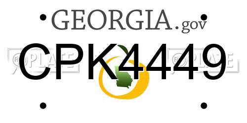CPK4449 Georgia License Plate