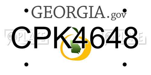 CPK4648 Georgia License Plate
