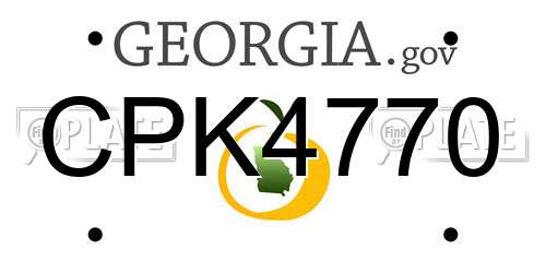 CPK4770 Georgia License Plate
