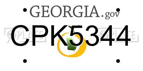CPK5344 Georgia License Plate