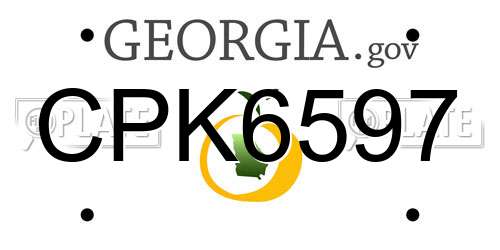 CPK6597 Georgia License Plate