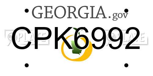 CPK6992 Georgia License Plate