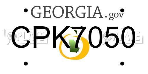CPK7050 Georgia License Plate