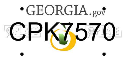 CPK7570 Georgia License Plate