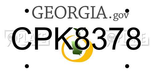 CPK8378 Georgia License Plate