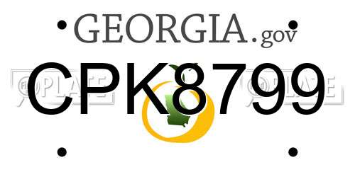 CPK8799 Georgia License Plate