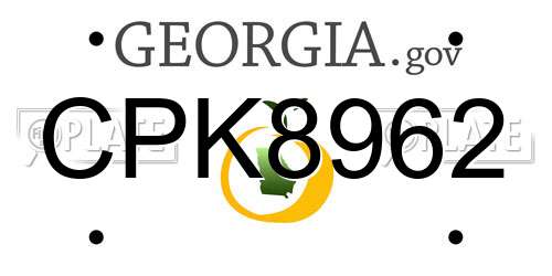 CPK8962 Georgia License Plate