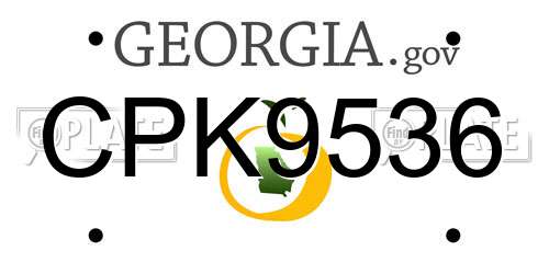 CPK9536 Georgia License Plate
