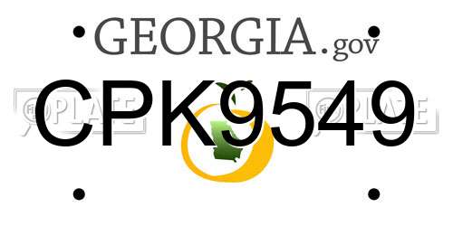 CPK9549 Georgia License Plate