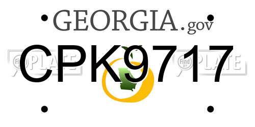 CPK9717 Georgia License Plate