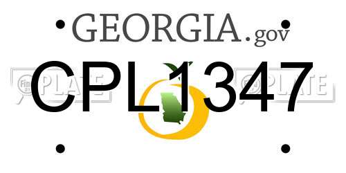 CPL1347 Georgia License Plate