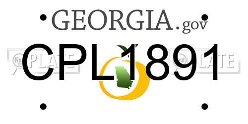 CPL1891 Georgia License Plate