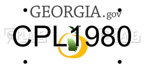 CPL1980 Georgia License Plate
