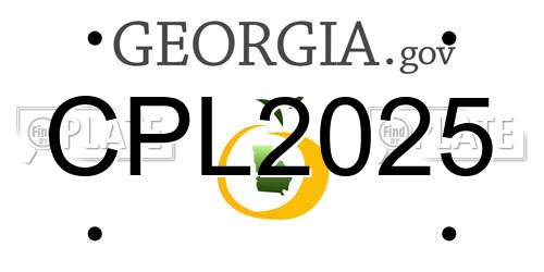 CPL2025 Georgia License Plate