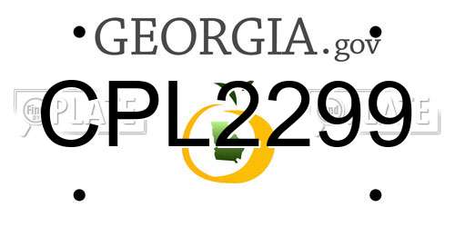 CPL2299 Georgia License Plate