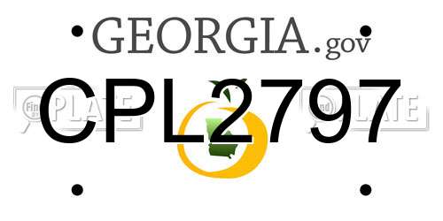 CPL2797 Georgia License Plate