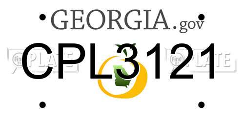 CPL3121 Georgia License Plate