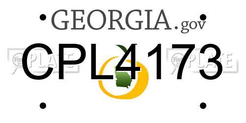 CPL4173 Georgia License Plate