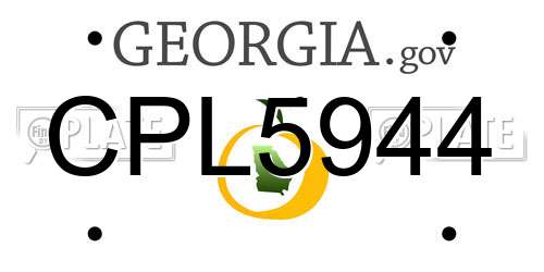 CPL5944 Georgia License Plate