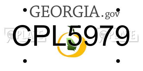CPL5979 Georgia License Plate