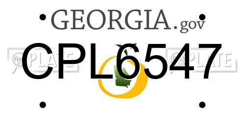 CPL6547 Georgia License Plate