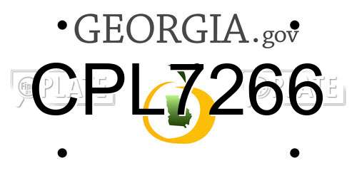 CPL7266 Georgia License Plate