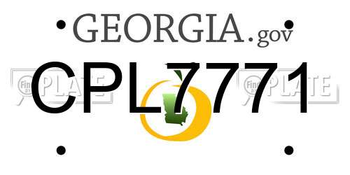 CPL7771 Georgia License Plate
