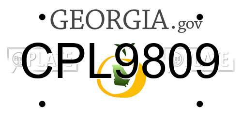 CPL9809 Georgia License Plate
